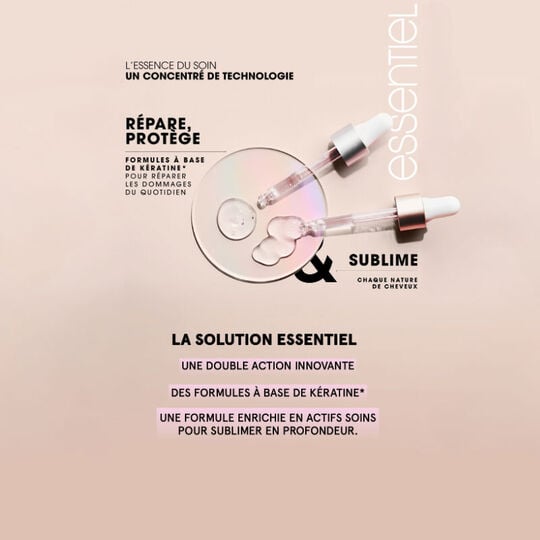 Rituel cheveux color&eacute;s shampooing et masque Essentiel Keratin Color