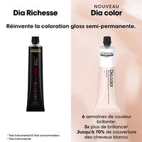 Coloration ton sur ton Dia Color 9.82 blond tr&egrave;s clair moka iris&eacute;