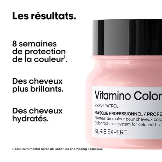 Masque cheveux colorés Vitamino Color 250 ml