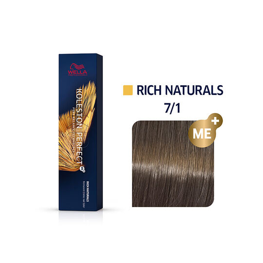 Coloration permanente Koleston Perfect Me+ 7/1 blond cendré