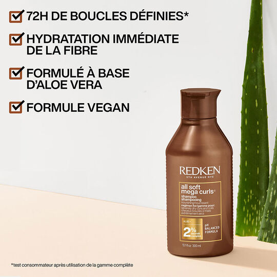 Shampooing pour cheveux bouclés à crépus All Soft Mega Curls
