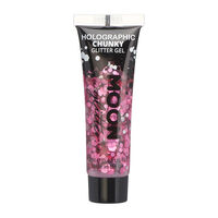 Gel holographique &agrave; grosses paillettes Moon Glitter rose