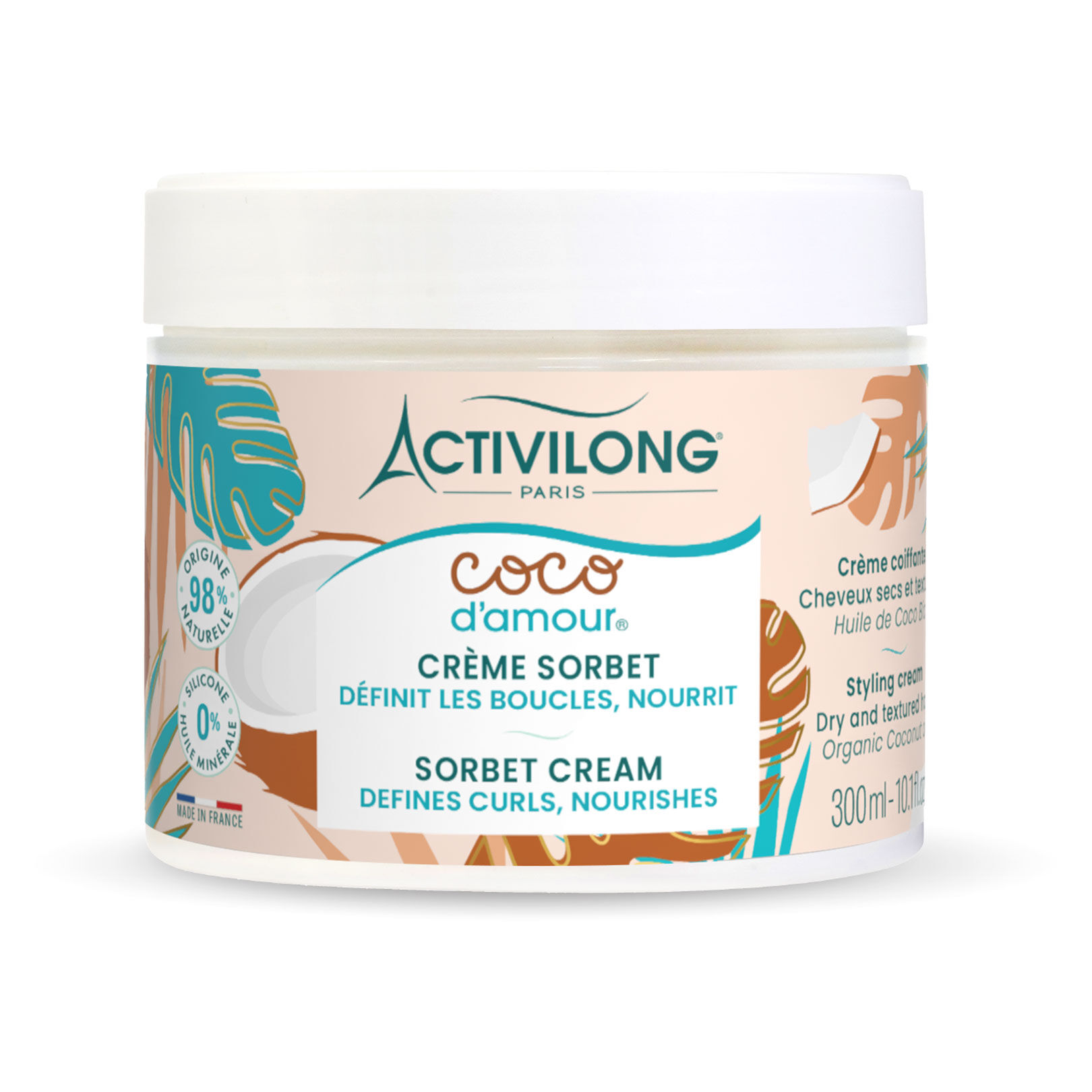 Cr&egrave;me sorbet cheveux secs et textur&eacute;s Coco d'amour