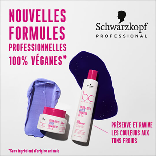 Masque argent pour cheveux gris et blancs BC Color Freeze Silver