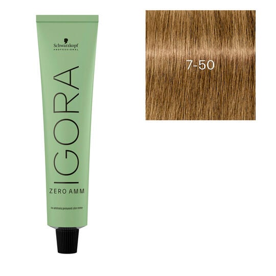 Coloration Igora Zero Amm 7-50 blond cover dor&eacute;