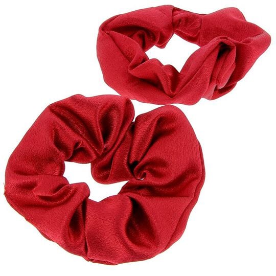 Chouchous satin&eacute;s x 2 rouge