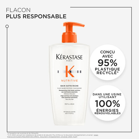 Bain satin riche Nutritive 500 ml rechargeable