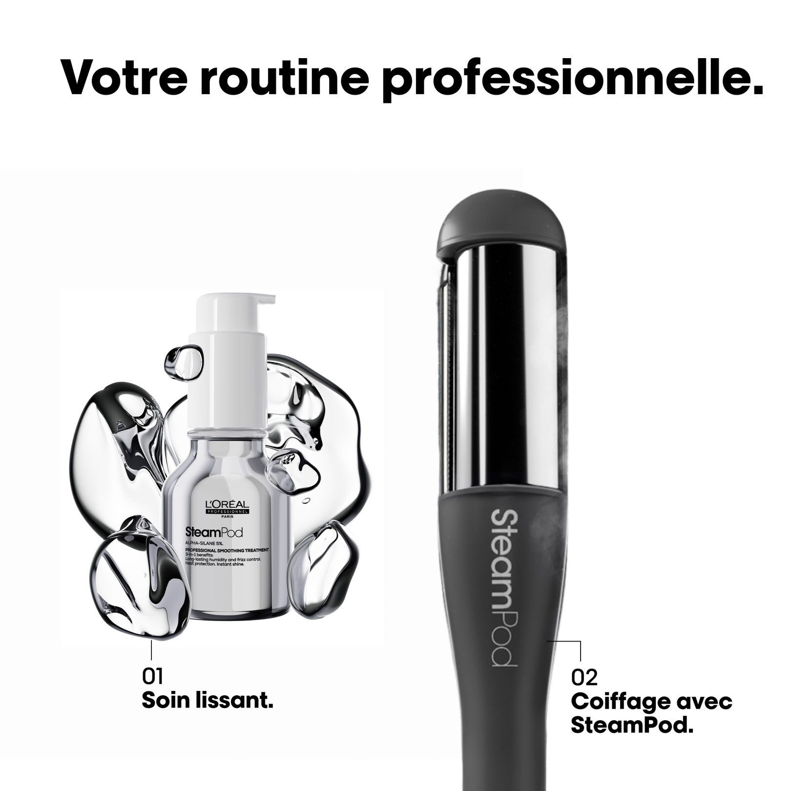 Duo SteamPod 4 &eacute;dition limit&eacute;e Meteora et soin lissant