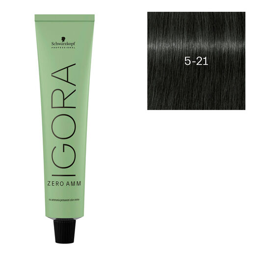 Coloration Igora Zero Amm 5-21 châtain clair irisé cendré