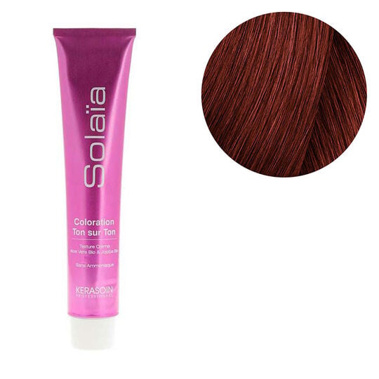 Coloration ton sur ton Sola&iuml;a 6.45 blond fonc&eacute; cuivr&eacute; acajou