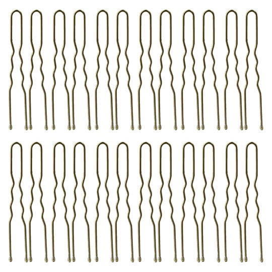 24 Épingles ondulées courtes bronze