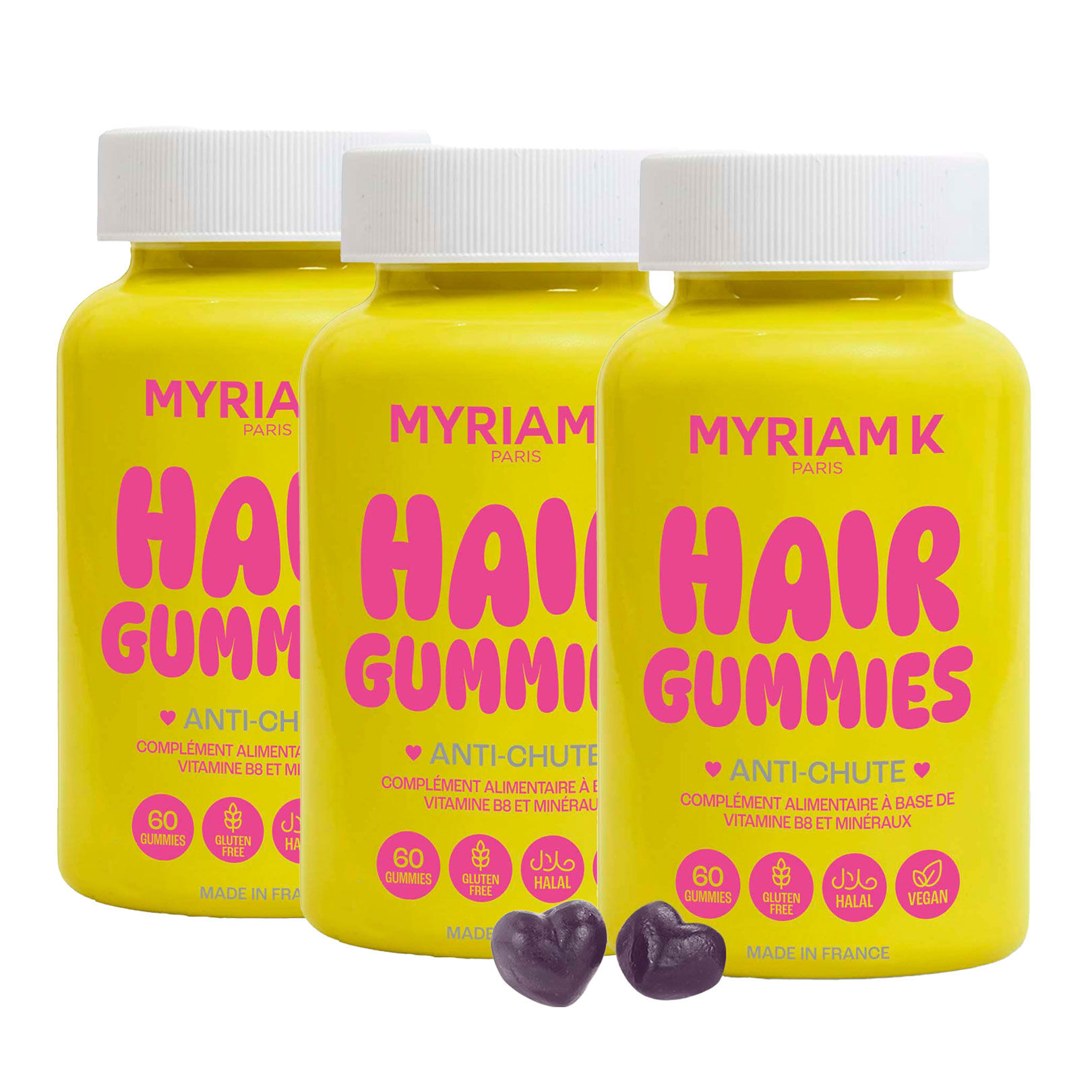 Cure 3 mois gummies anti-chute