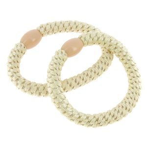 &Eacute;lastiques tiss&eacute;s sans m&eacute;tal beige