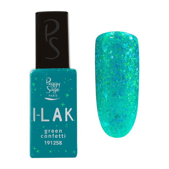 Vernis semi-permanent I-LAK green confetti