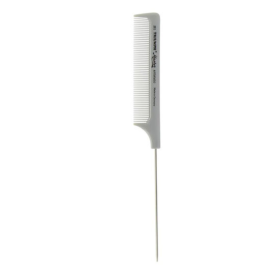 Peigne &agrave; queue m&eacute;tal T261 Argent