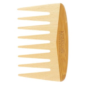 Peigne &agrave; dents larges en bois de h&ecirc;tre 10 cm