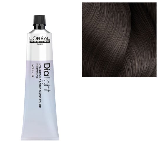 Coloration ton sur ton Dia light Hyaluronic 7.12 blond cendr&eacute; iris&eacute;