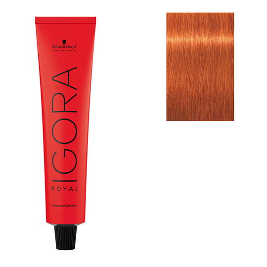 Coloration permanente Igora Royal 8-77 blond clair cuivré extra