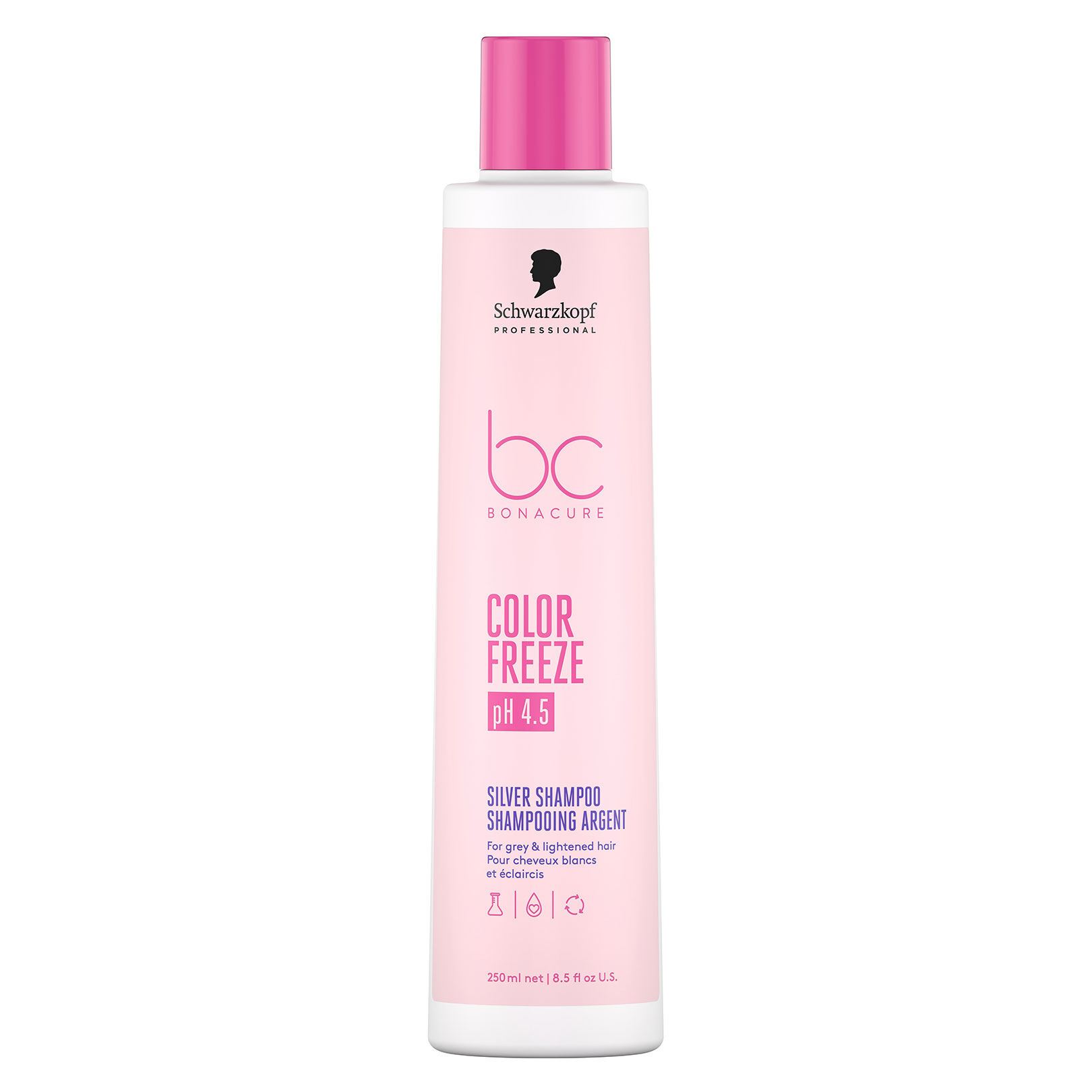 Shampooing argent pour cheveux gris et blancs BC Color Freeze Silver 250ml