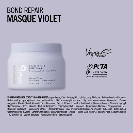 Masque violet Blondme Bond Repair Neutralisant