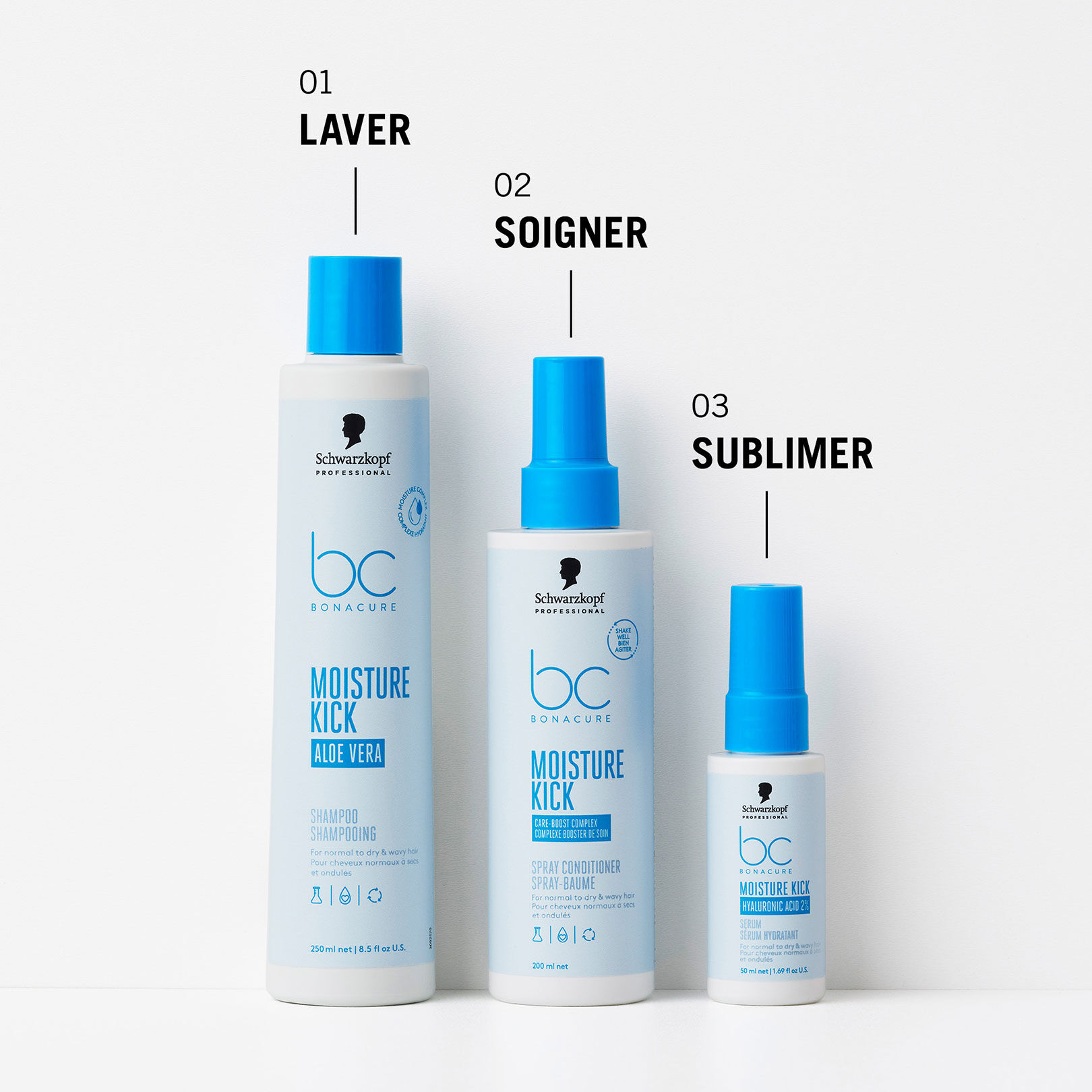 Spray-baume hydratant cheveux normaux &agrave; secs BC Moisture Kick 200 ml