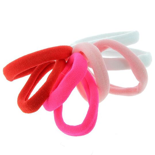 Lot élastiques mousse blanc rose rouge