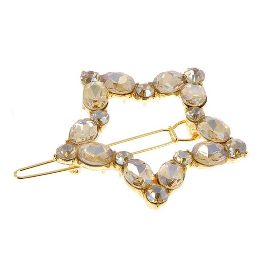 Barrette dor&eacute;e &agrave; strass
