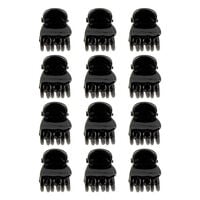 Mini pinces croco noires 1.5 cm