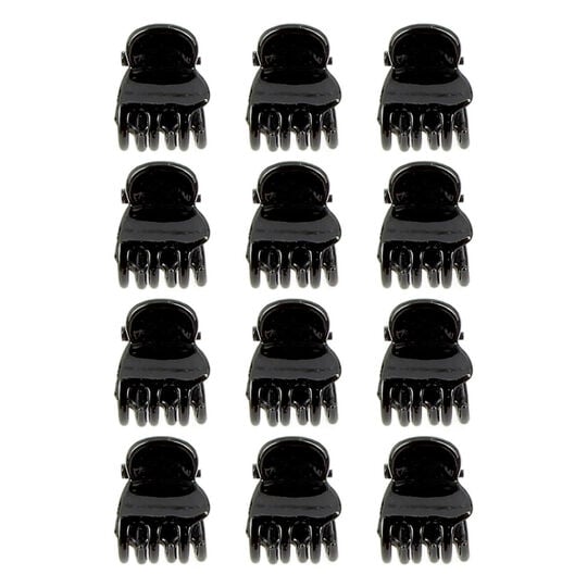Mini pinces croco noires 1.5 cm