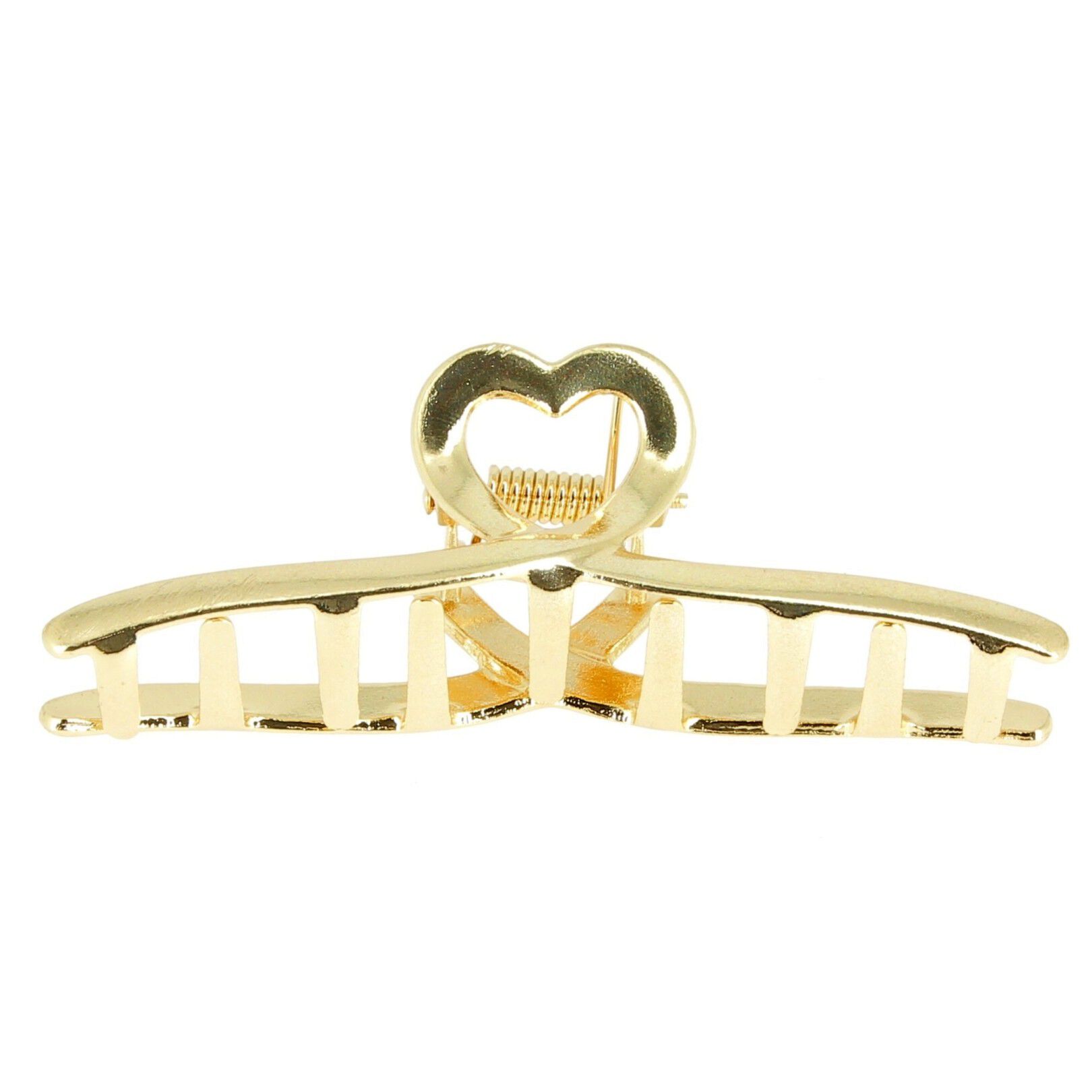 Pince croco coeur dor&eacute;