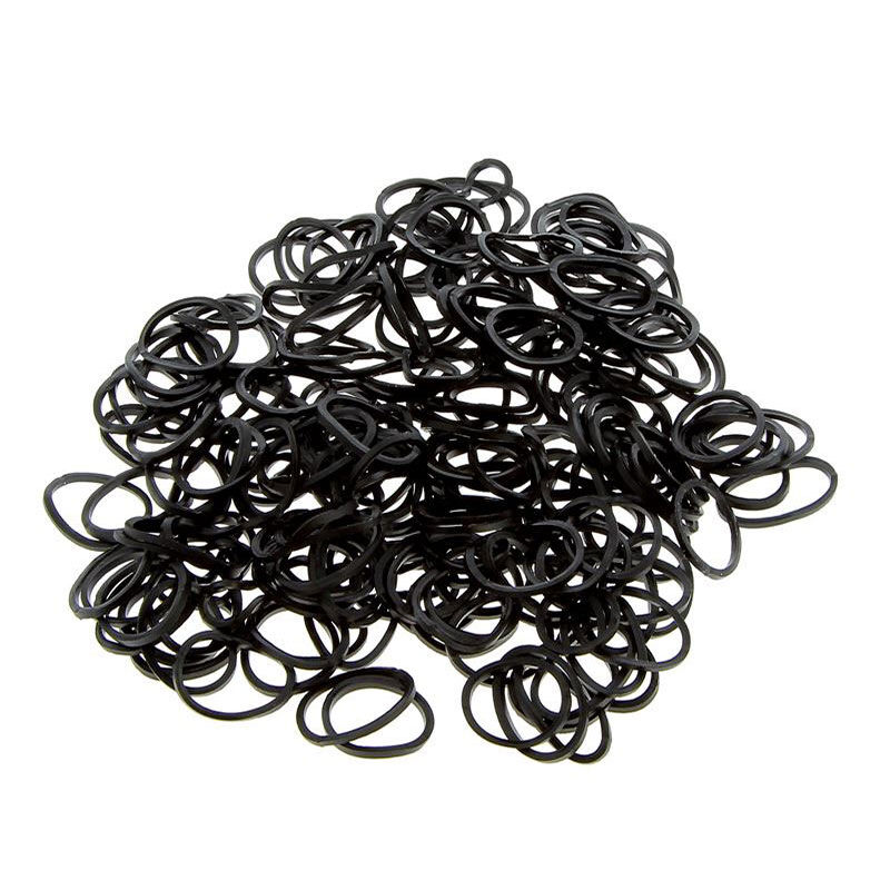 Mini &eacute;lastiques caoutchouc lot de 240 noir