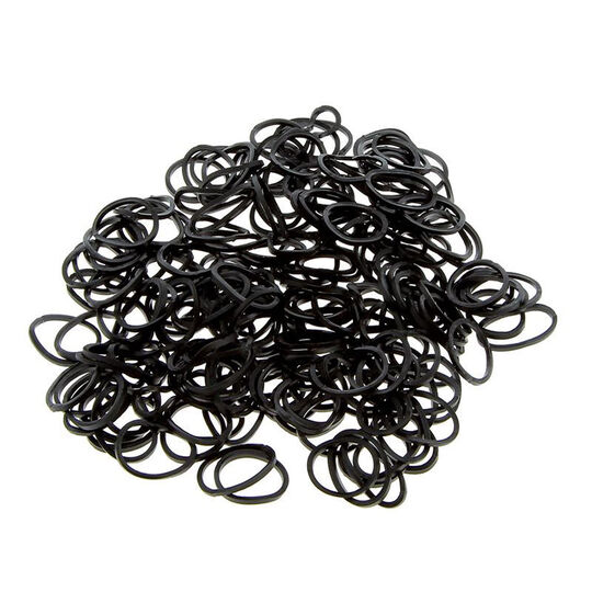 Mini &eacute;lastiques caoutchouc lot de 240 noir