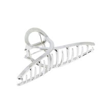 Pince croco métallique infini argent brillant