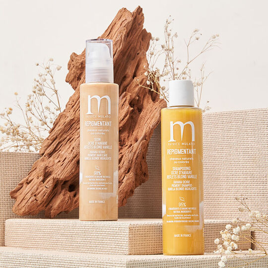 Shampooing repigmentant cheveux naturels ou colorés ocre d'havane
