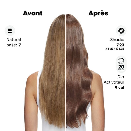 Coloration ton sur ton Dia Color 9.82 blond tr&egrave;s clair moka iris&eacute;