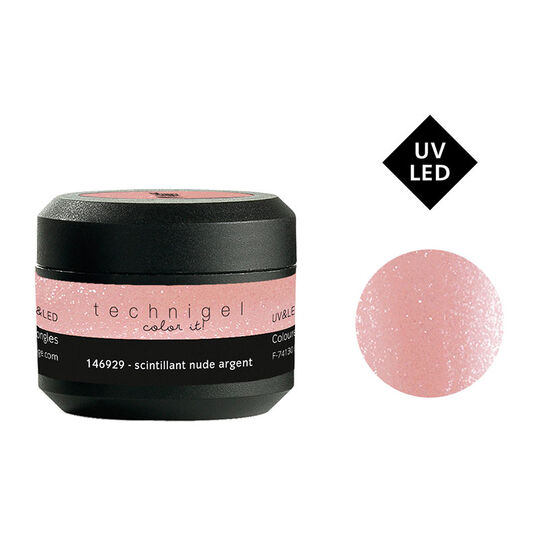 Gel UV Color it ! scintillant nude argent
