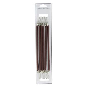 Elastiques &agrave; crochet x 6 marrons