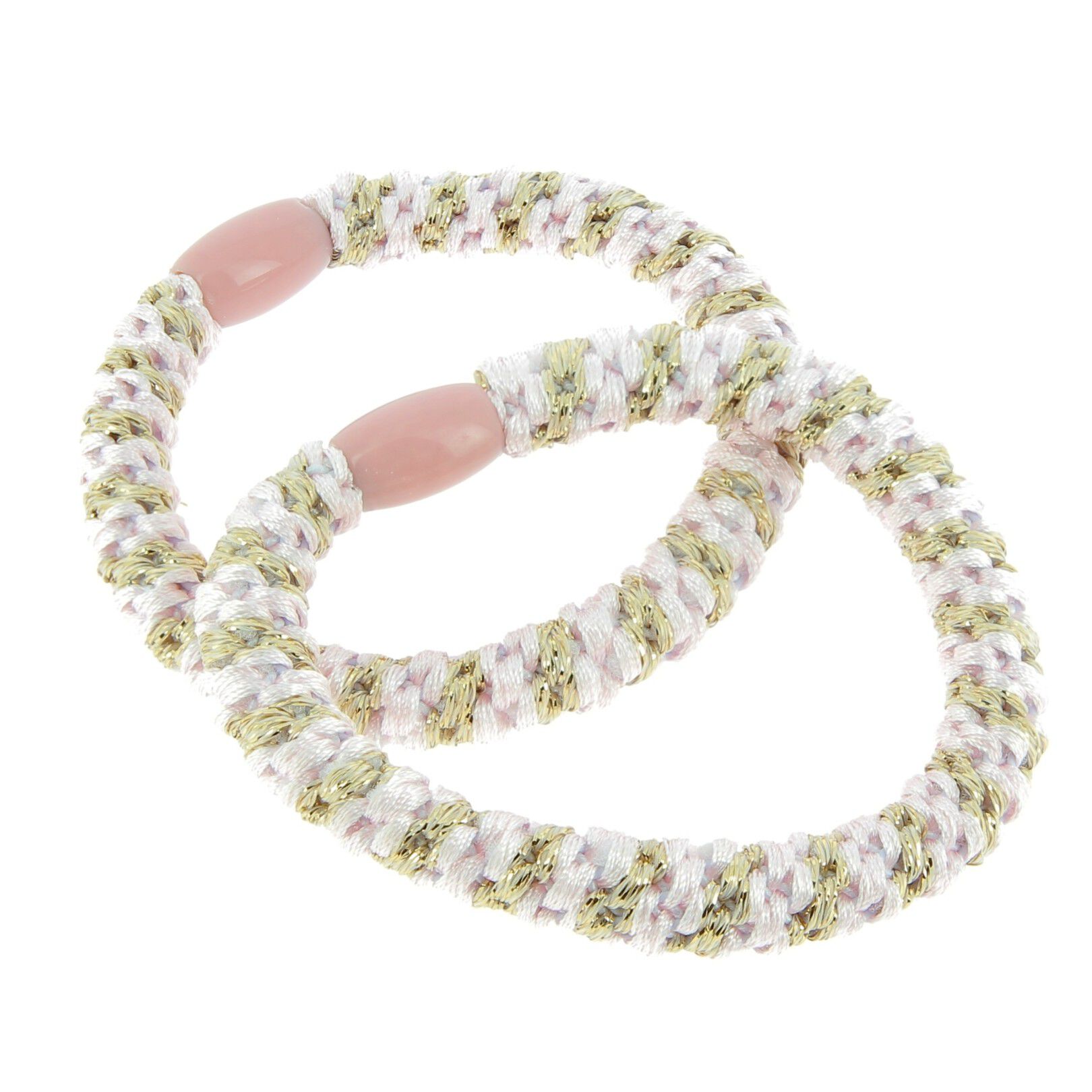 &Eacute;lastiques tiss&eacute;s sans m&eacute;tal dor&eacute; rose