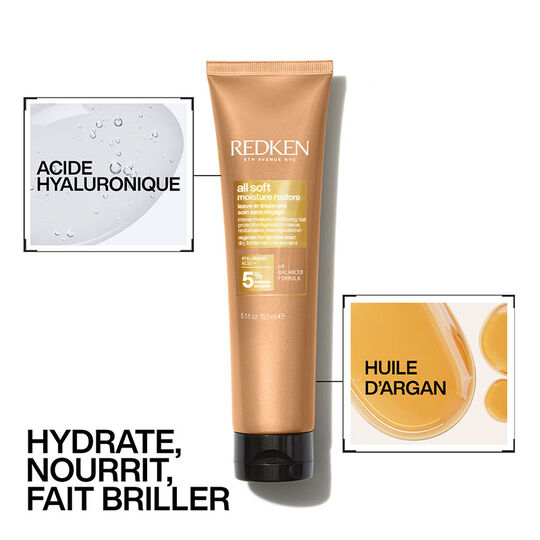 Soin sans rinçage hydratant cheveux secs All Soft Moisture Restore