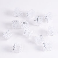 Mini pinces croco transparents 1cm