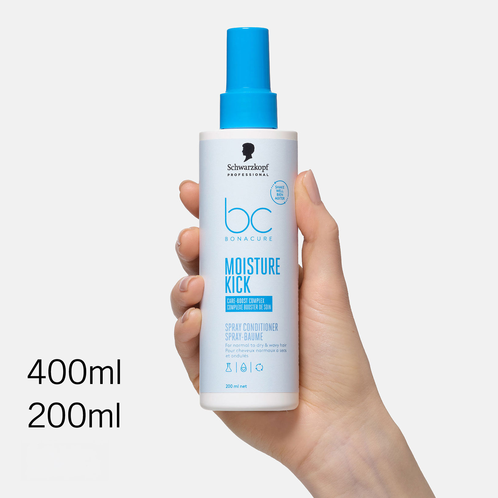Spray-baume hydratant cheveux normaux &agrave; secs BC Moisture Kick 400 ml
