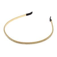 Serre-tête fin à strass doré