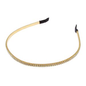 Serre-tête fin à strass doré