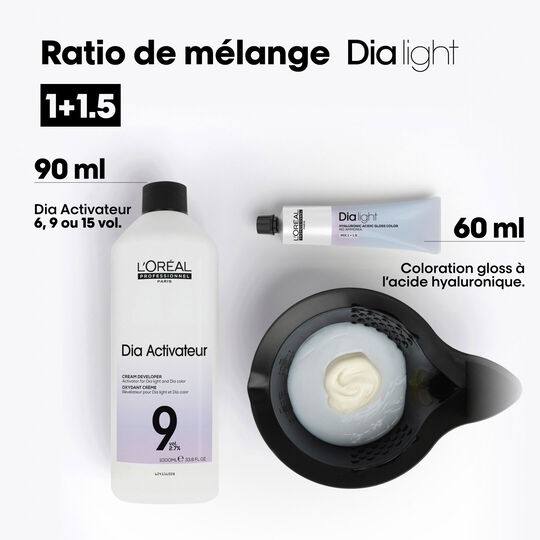Coloration ton sur ton Dia light Hyaluronic 10.24 milkshake iris&eacute; cuivr&eacute;