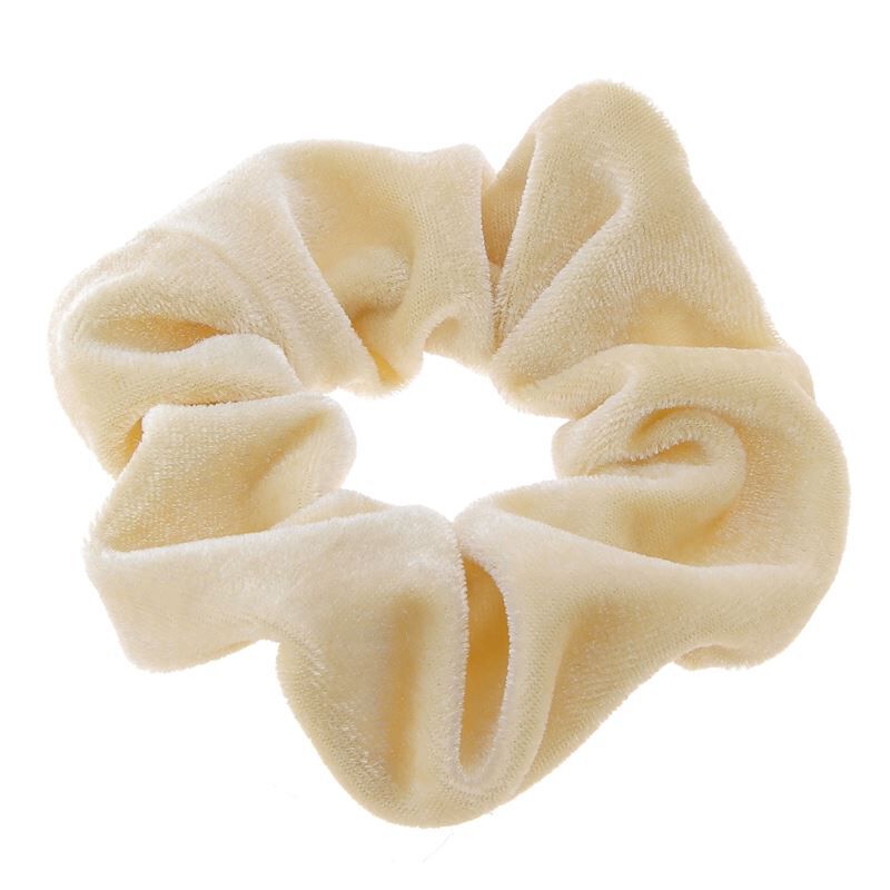 Chouchou velours beige