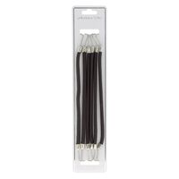 Elastiques &agrave; crochet x 6 noirs