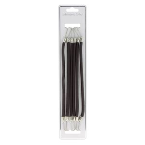 Elastiques &agrave; crochet x 6 noirs