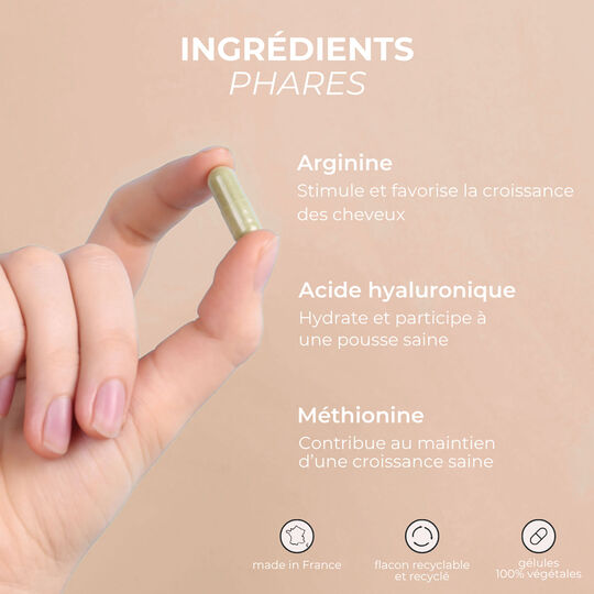 Compl&eacute;ment alimentaire pousse des cheveux cure 30 jours