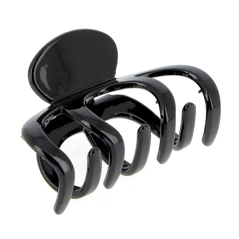 Pince croco plastique large noire