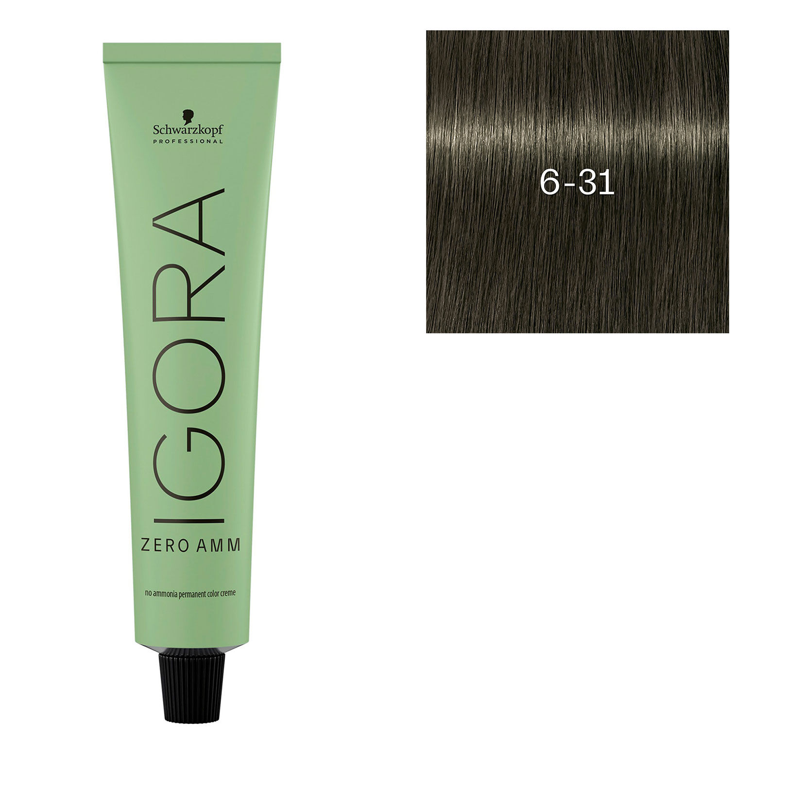 Coloration Igora Zero Amm 6-31 blond fonc&eacute; mat cendr&eacute;